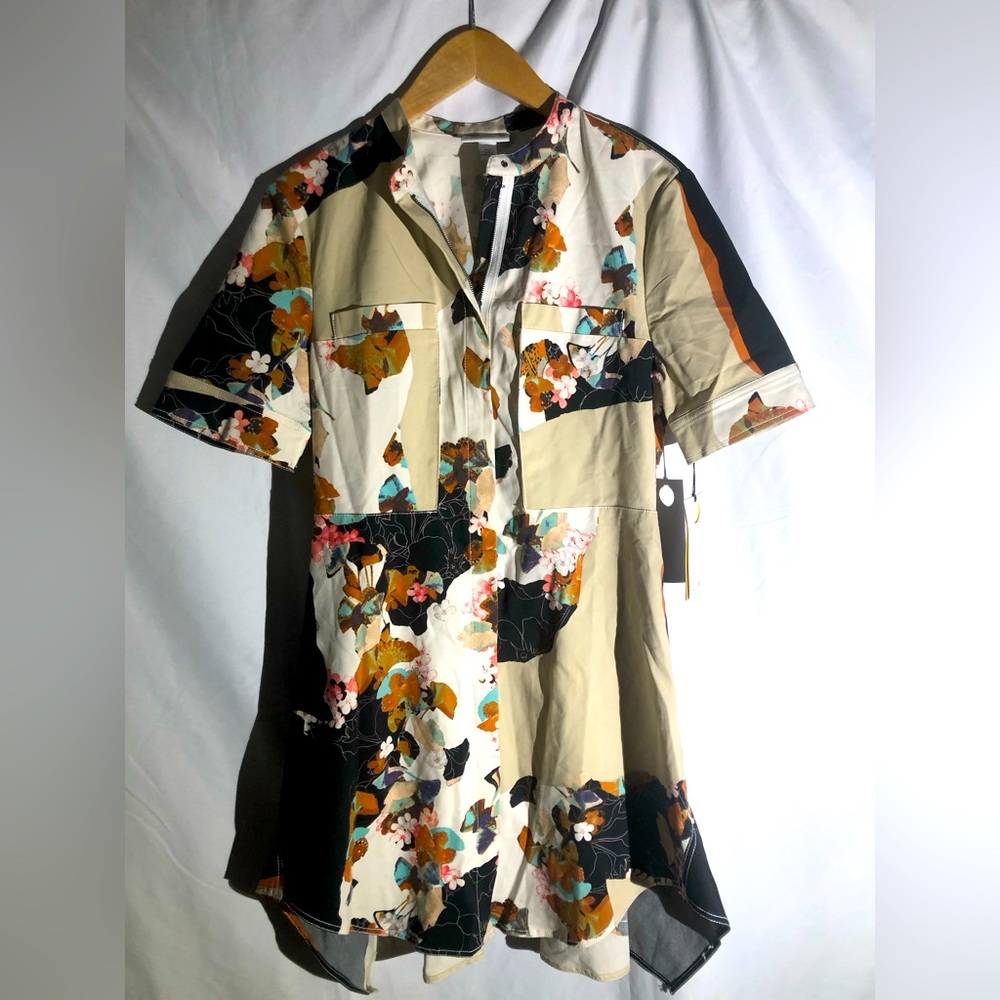 3.1 Phillip Lim for Target Asymmetrical Hem Mini Short Dress Floral Sz Med NWT